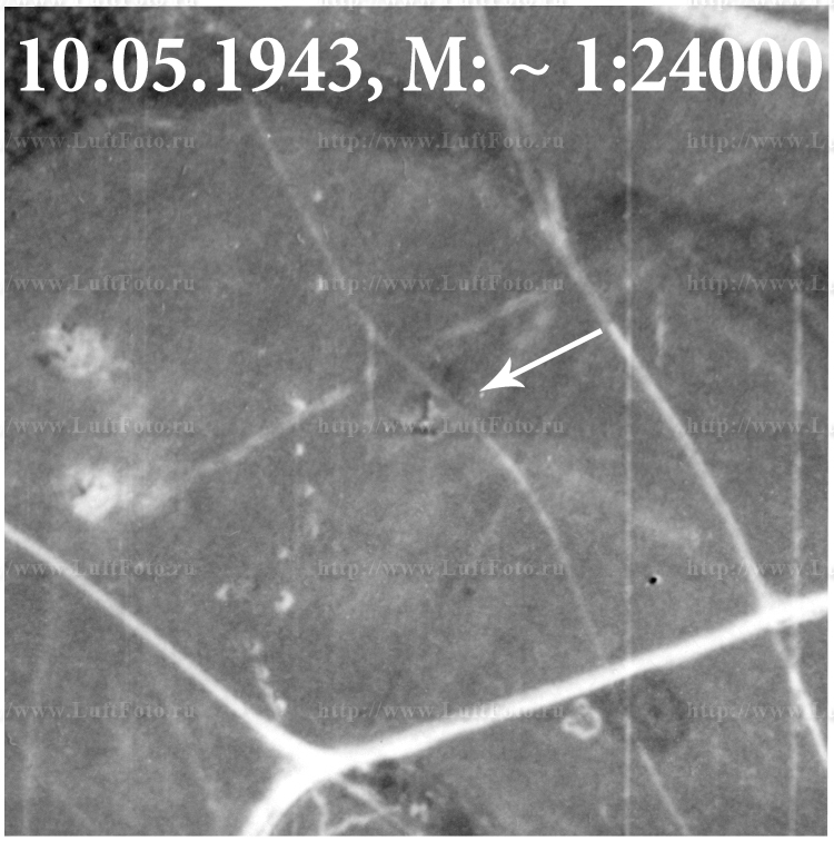 Место крушения Ju-88, 10.05.1943, масштаб ~1:24000