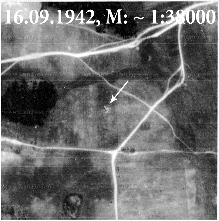 Место крушения Ju-88, 16.09.1942, масштаб ~1:38000
