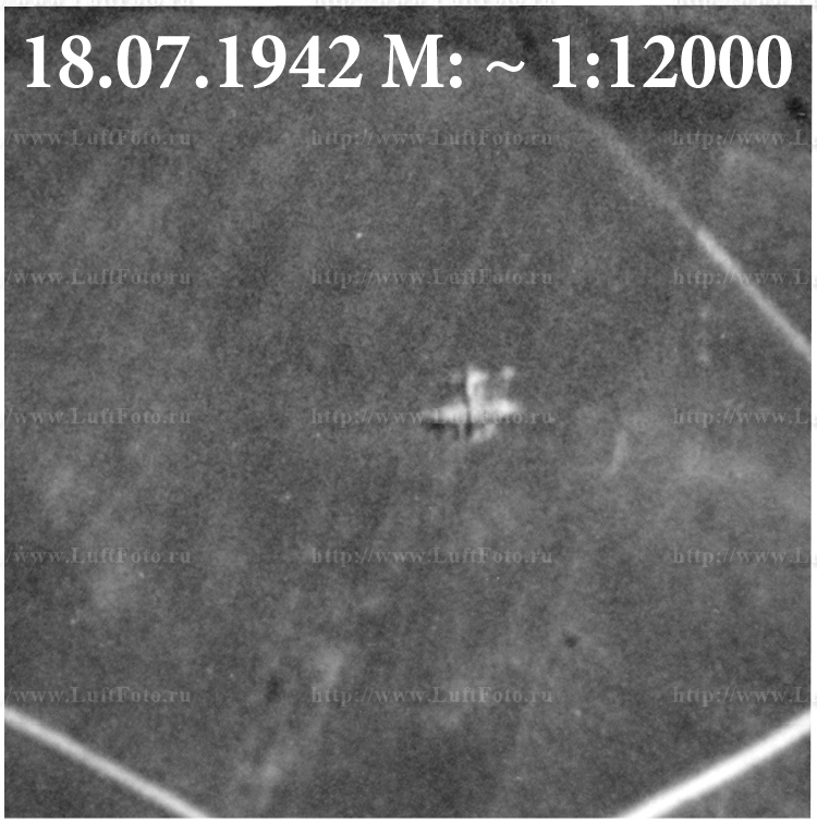 Место крушения Ju-88, 18.02.1942, масштаб ~1:20000